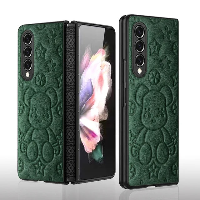 Luxury Bear Pattern Case For Samsung Galaxy Z Fold Series