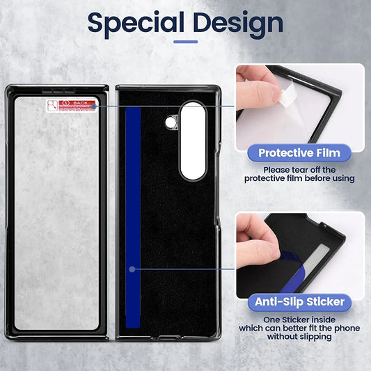 Luxury Fragrant Ring Leather Bracker For Z Fold Series