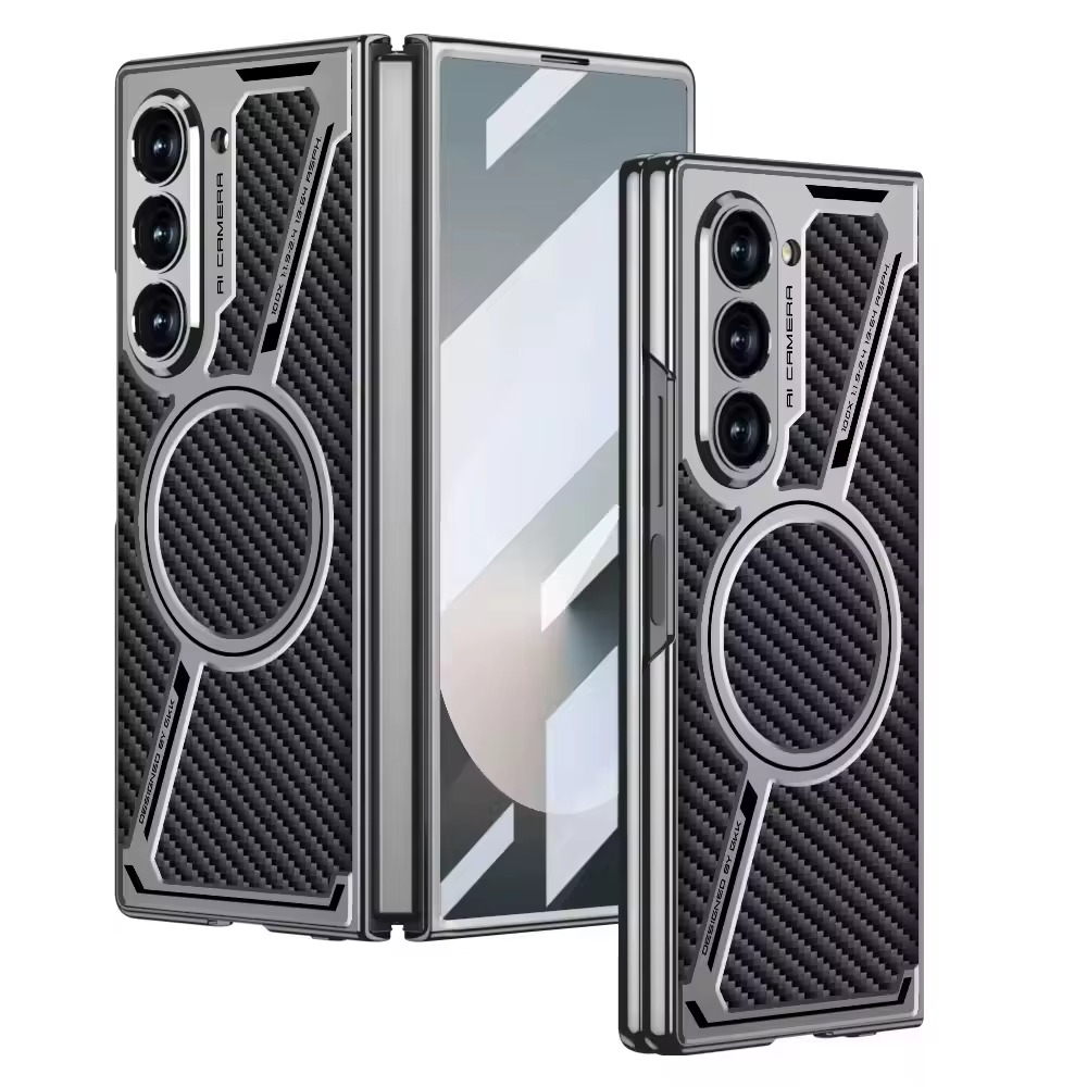 Luxury Electroplating Leather Magnetic Phone Case for Samsung Z Fold Series