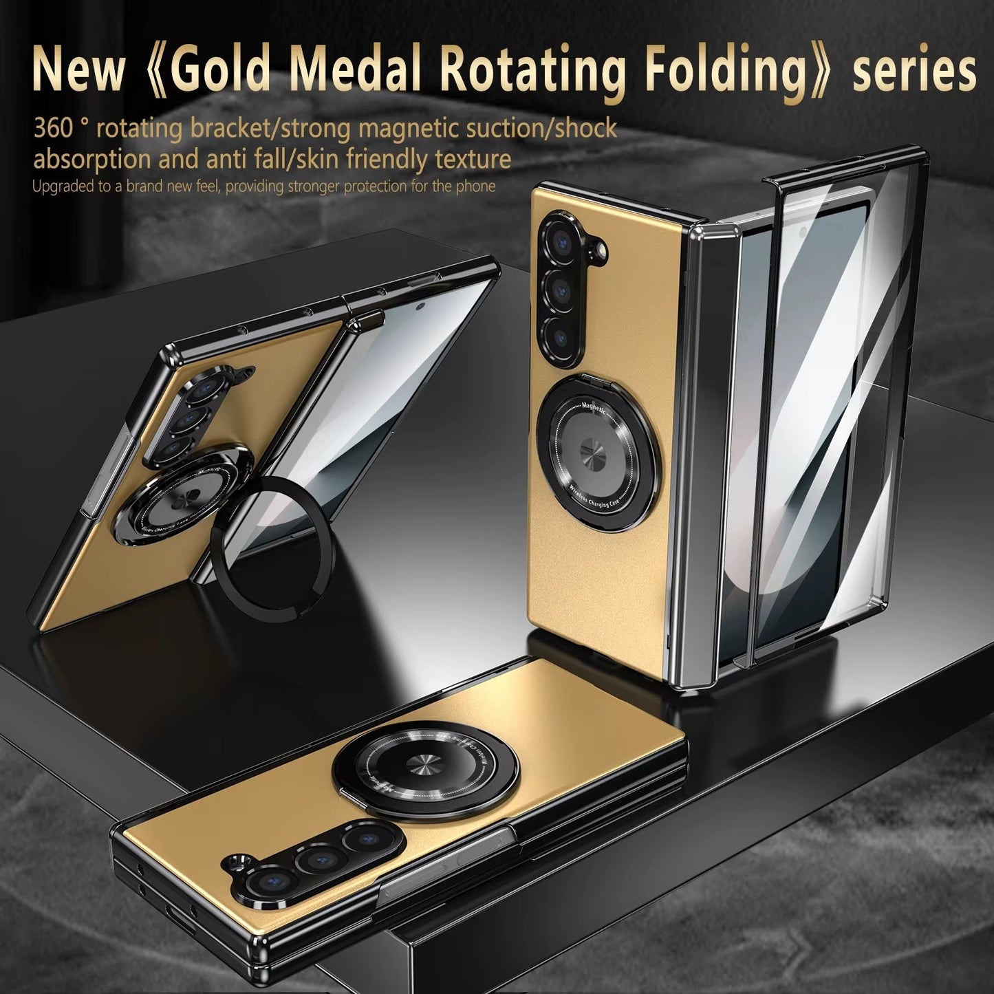 MagRing Fold – 360° Magnetic Ring Case with Full Hinge Protection