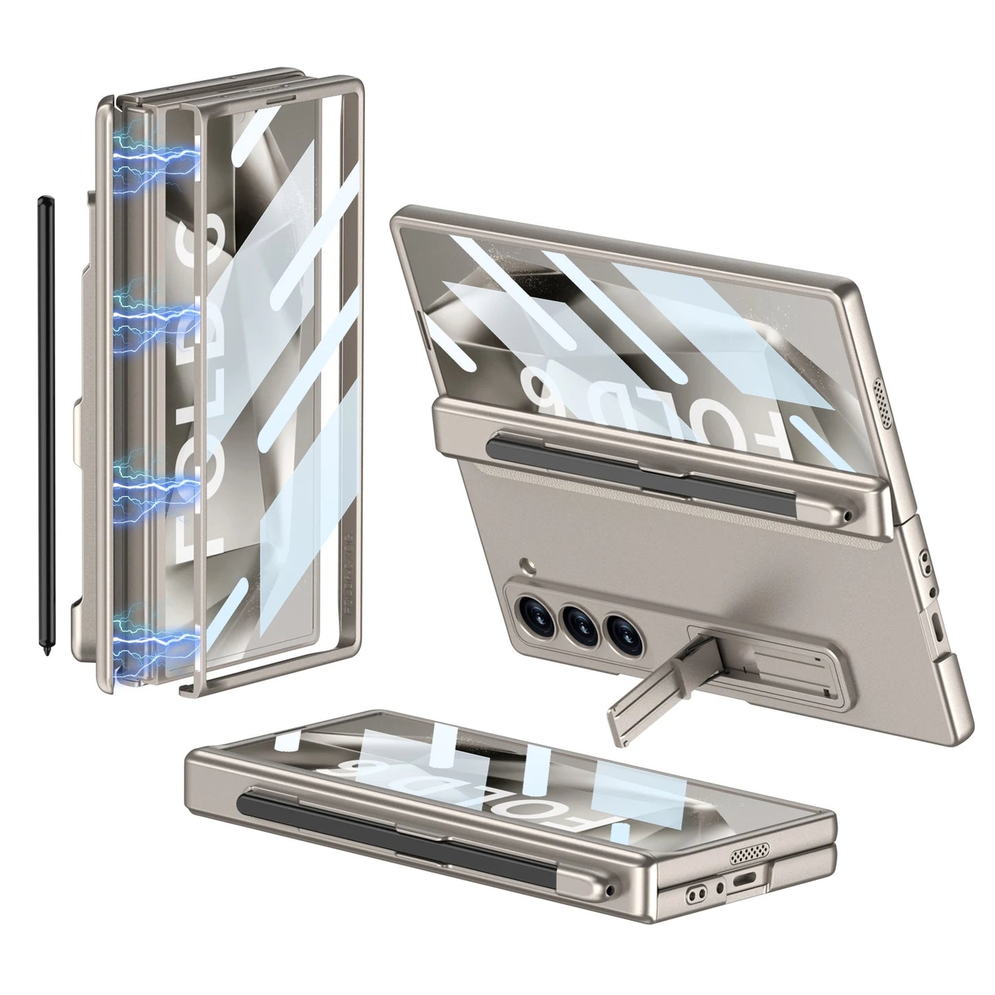 Protection Magnetic Pen Slot Case For Z Fold Series