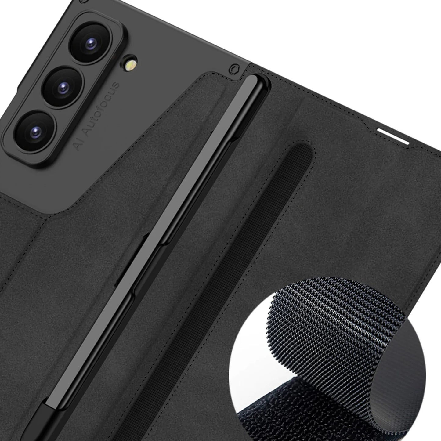 Luxury Flip Leather with Pen Holder for Z Fold Series