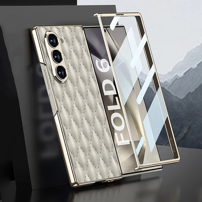 Luxury Plating Diamond Leather Case For Z Fold Series