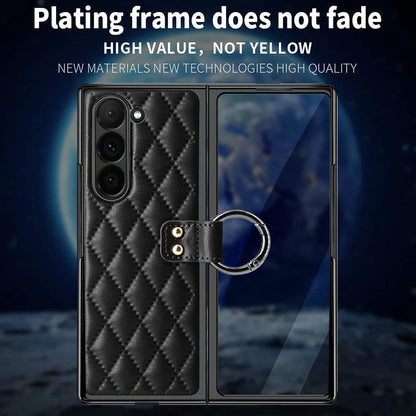 Luxury Fragrant Ring Leather Bracker For Z Fold Series