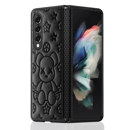 Luxury Bear Pattern  Case For Samsung Galaxy Z Fold Series