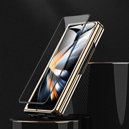 Luxury Fragrant Ring Leather Bracker For Z Fold Series