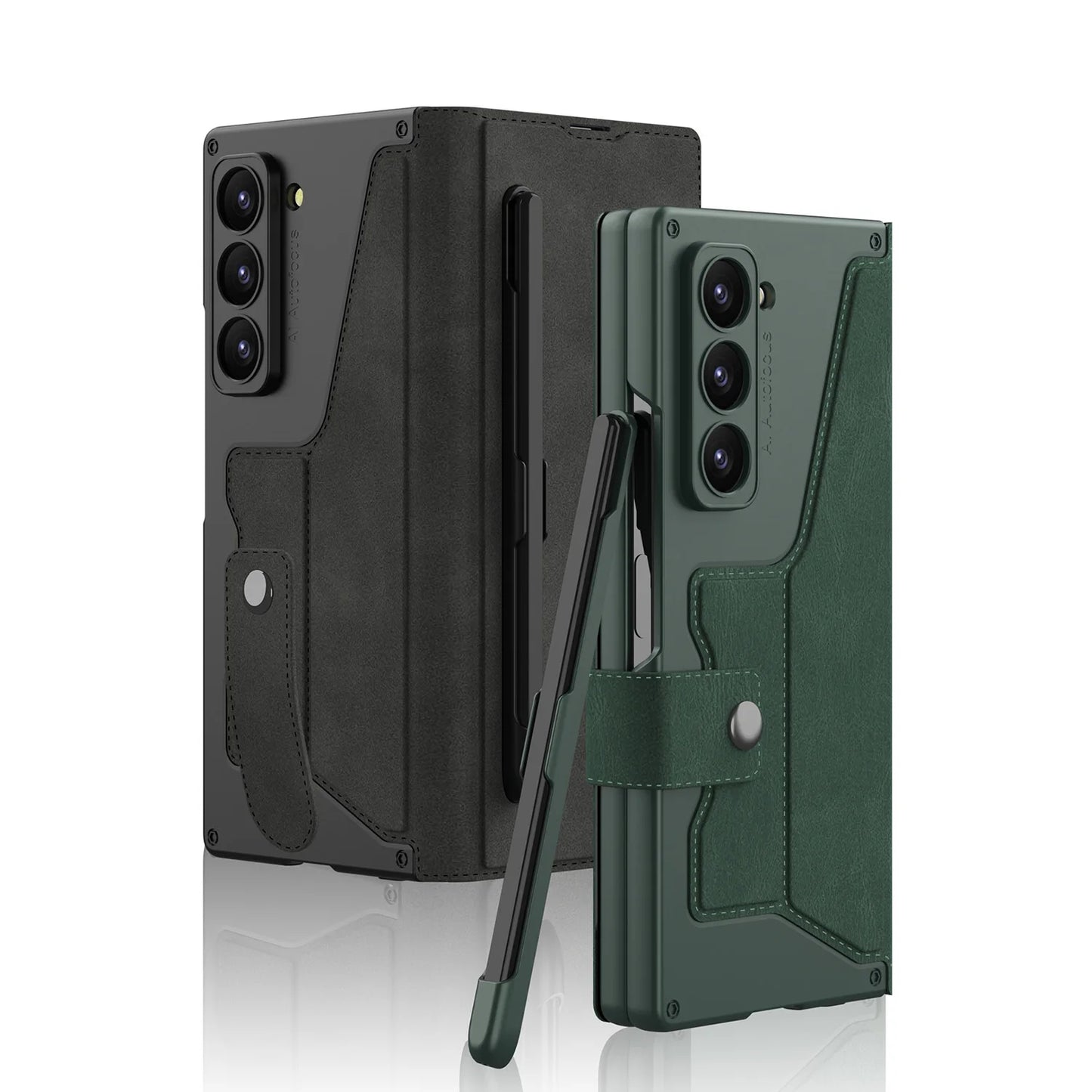 Luxury Flip Leather with Pen Holder for Z Fold Series