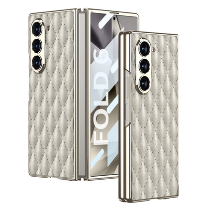 Luxury Plating Diamond Leather Case For Z Fold Series