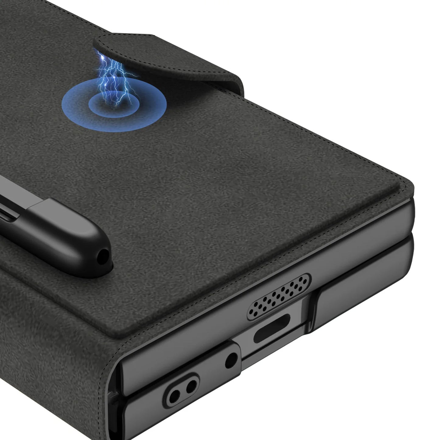 Luxury Flip Leather with Pen Holder for Z Fold Series