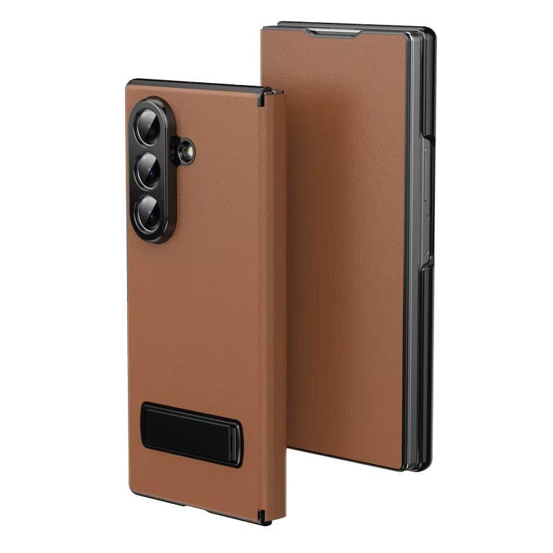 LuxEdge Fold 7,6,5,4– Ultra-Slim Leather Alloy Bracket Case