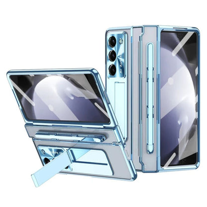 Hinge Z Fold 7, 6, 5, 4 Wireless Transparent Kickstand Case 2.0