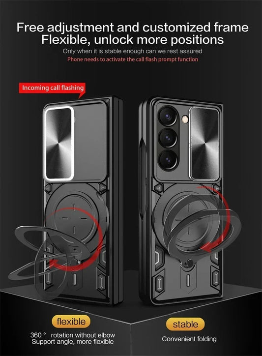 FlexiArmor Ring – Z Fold 7/6/5 360° Car Mount MagSafe Case