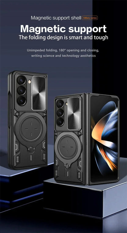 FlexiArmor Ring – Z Fold 7/6/5 360° Car Mount MagSafe Case