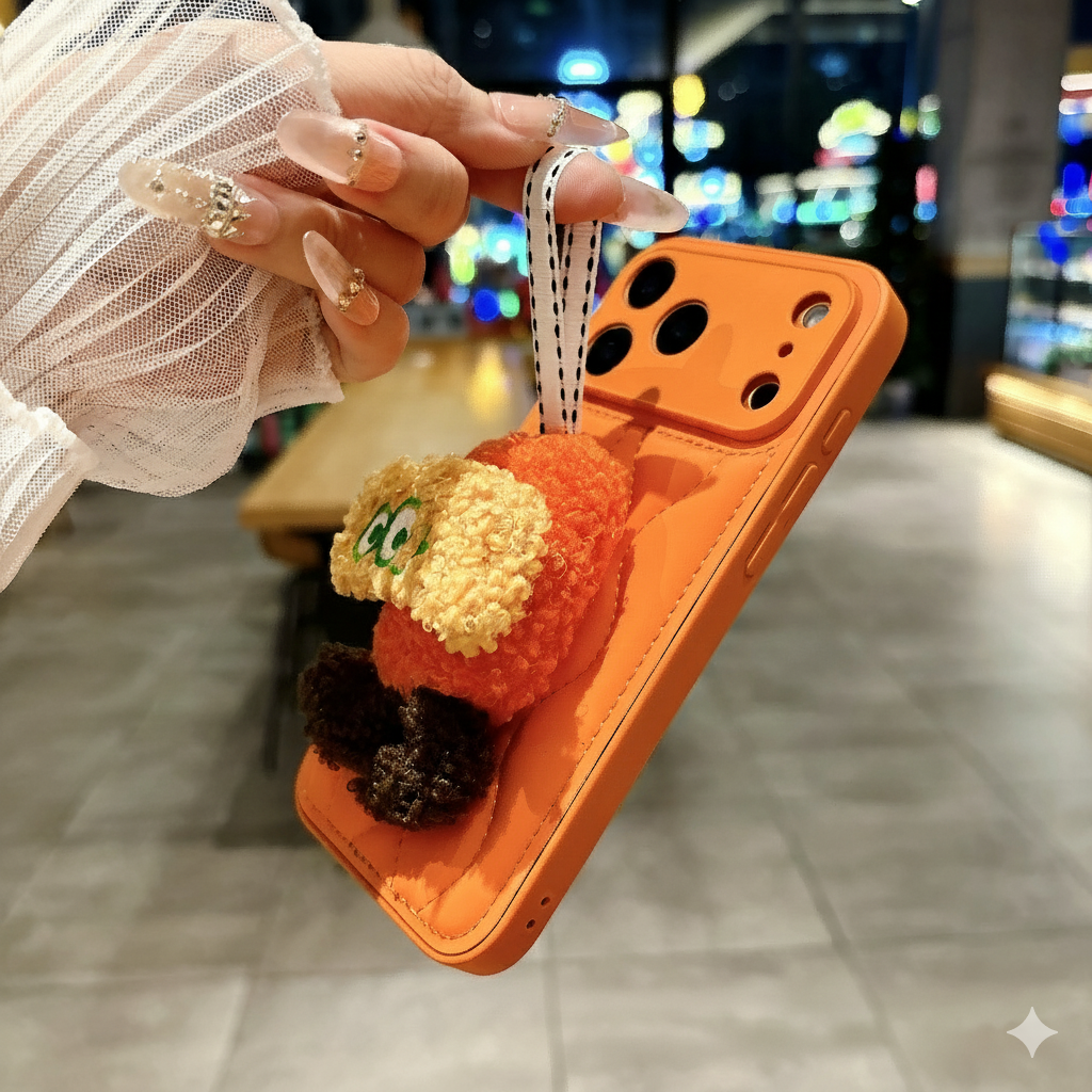 Internet Celebrity Doll Lanyard iPhone Case