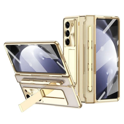 Hinge Z Fold 7, 6, 5, 4 Wireless Transparent Kickstand Case 2.0