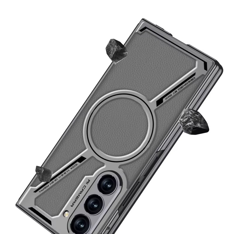 Luxury Electroplating Leather Magnetic Phone Case for Samsung Z Fold Series