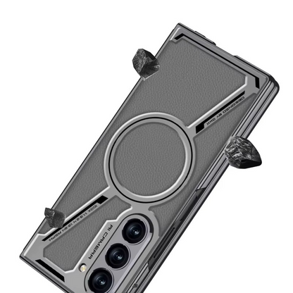 Luxury Electroplating Leather Magnetic Phone Case for Samsung Z Fold Series