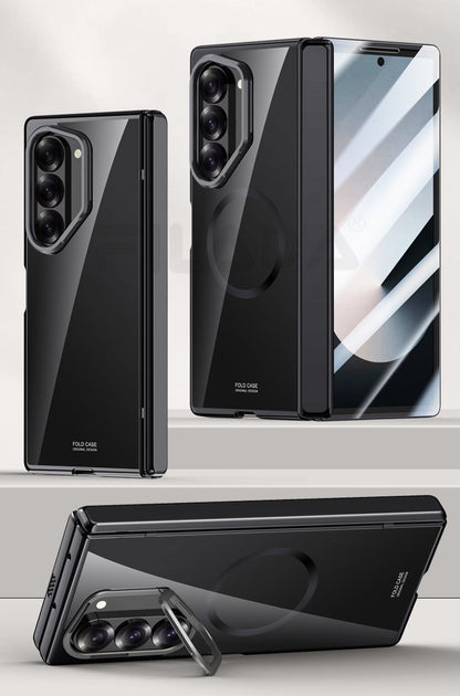 LuxuryGuard Z Fold 7, 6 MagSafe Transparent Case