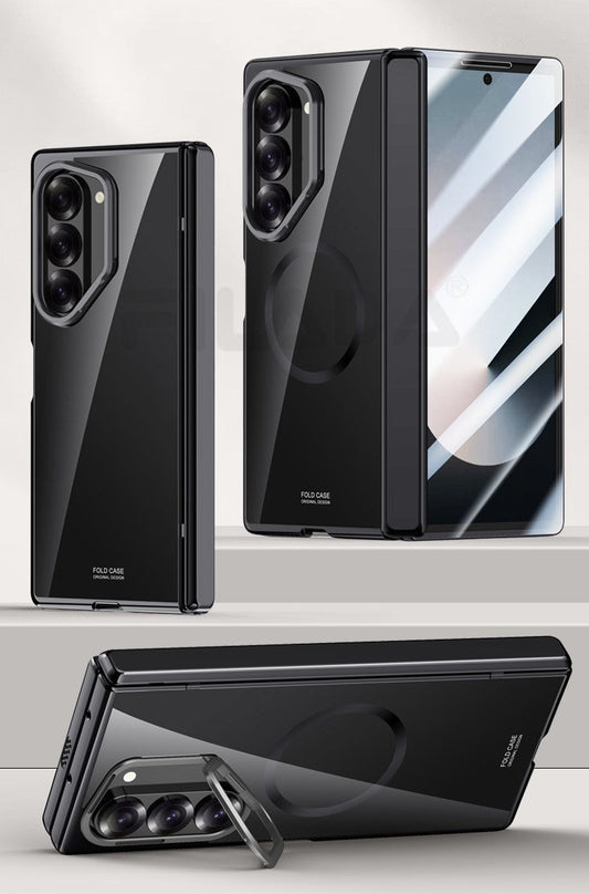 LuxuryGuard Z Fold 7, 6 MagSafe Transparent Case