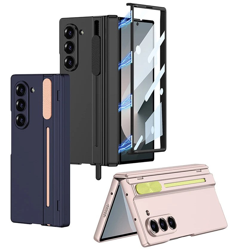 MagCore Ultra-Slim Shield Z Fold 7, 6, 5 - Magnetic Hinge & Stylus Holder Case