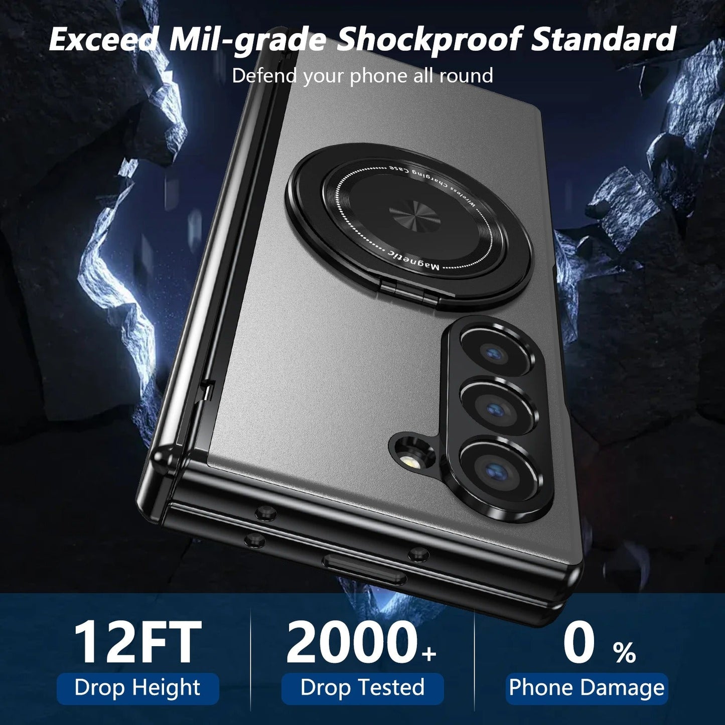 MagRing Fold – 360° Magnetic Ring Case with Full Hinge Protection