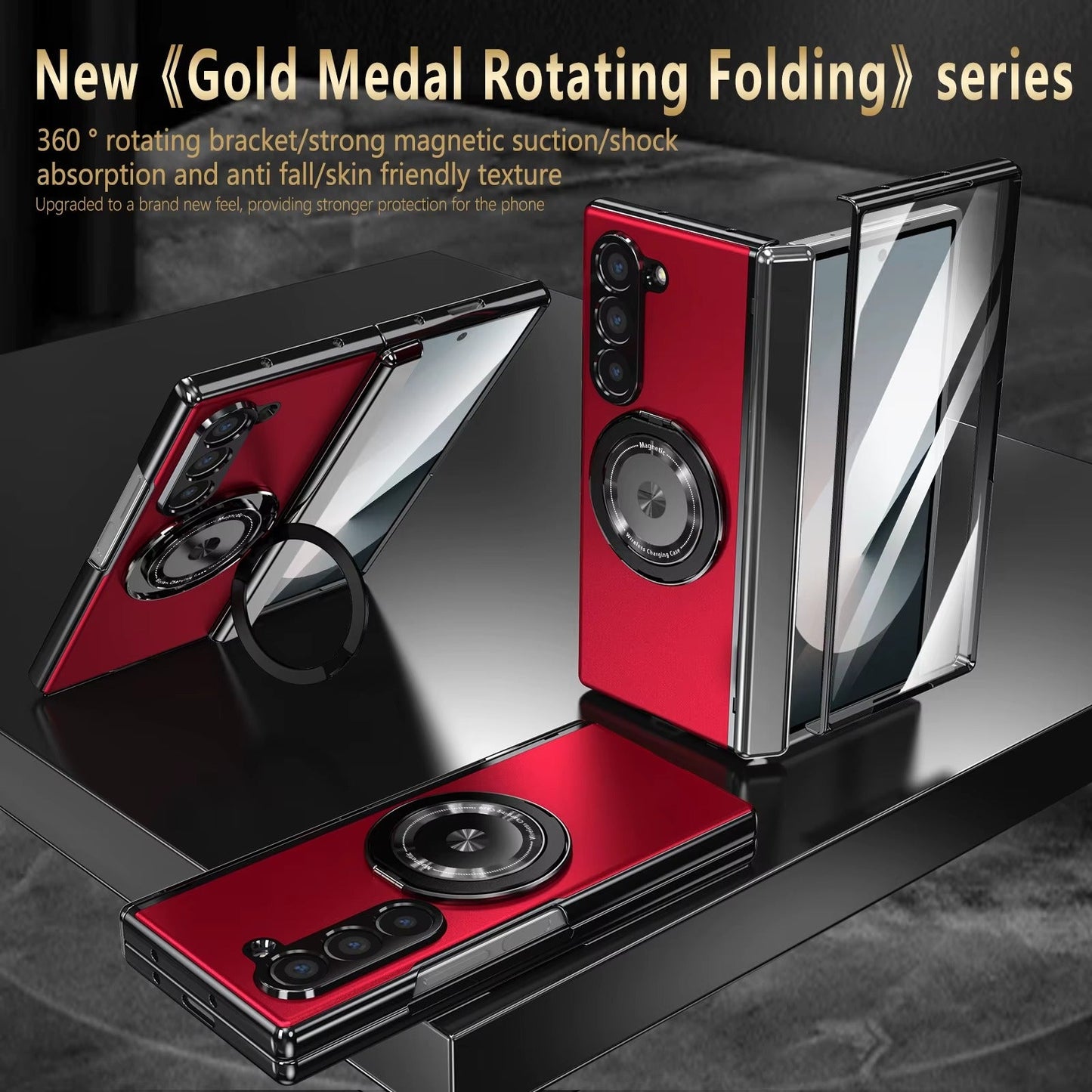 MagRing Fold – 360° Magnetic Ring Case with Full Hinge Protection