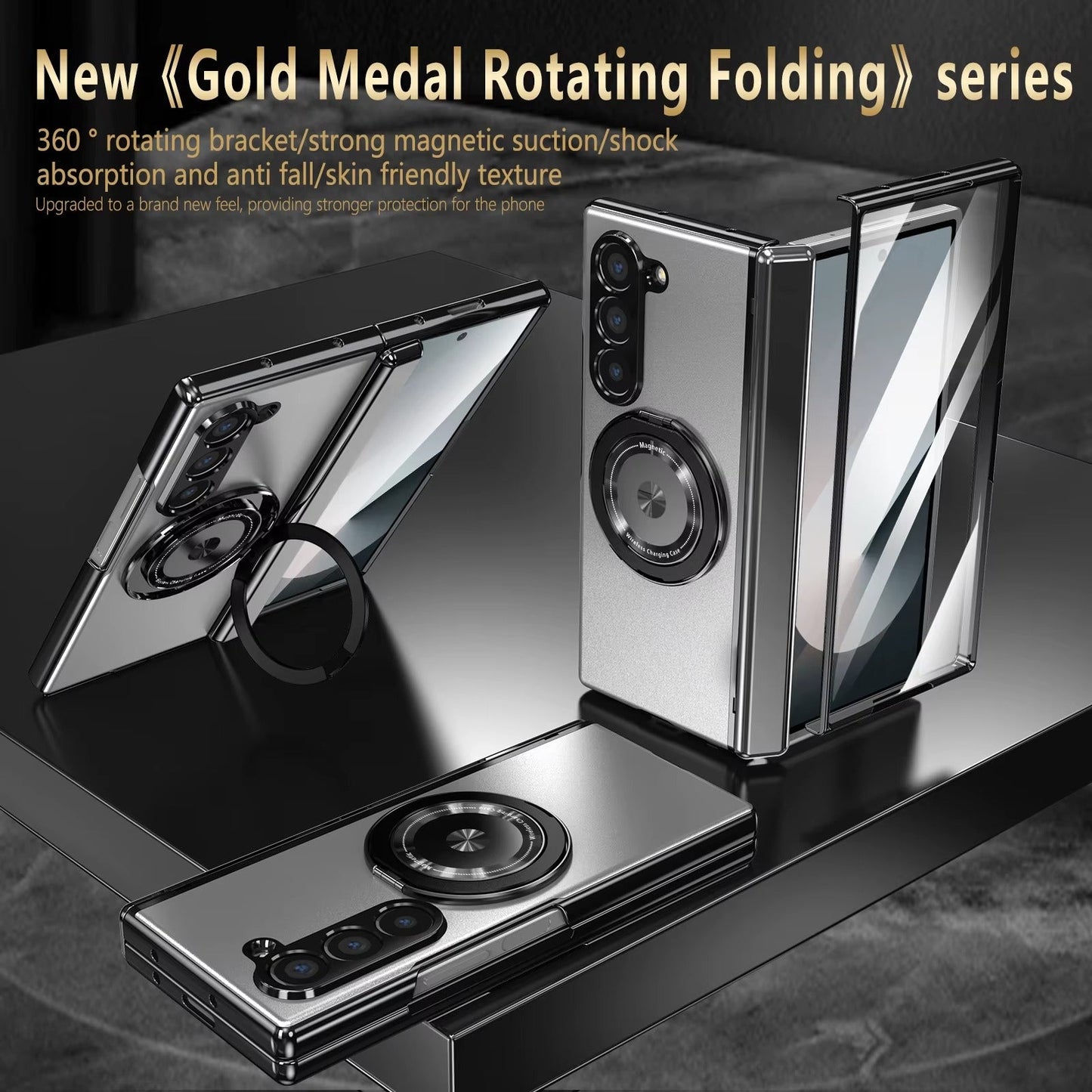 MagRing Fold – 360° Magnetic Ring Case with Full Hinge Protection