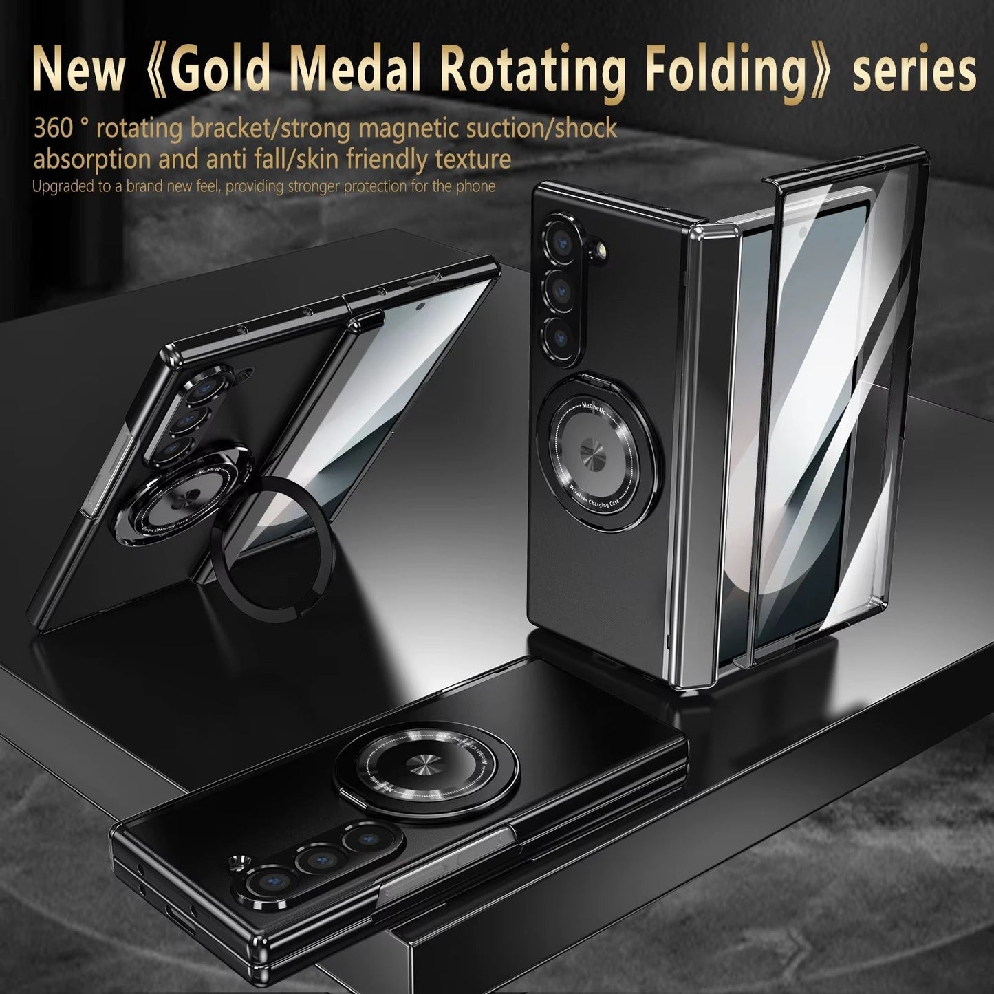 MagRing Fold – 360° Magnetic Ring Case with Full Hinge Protection