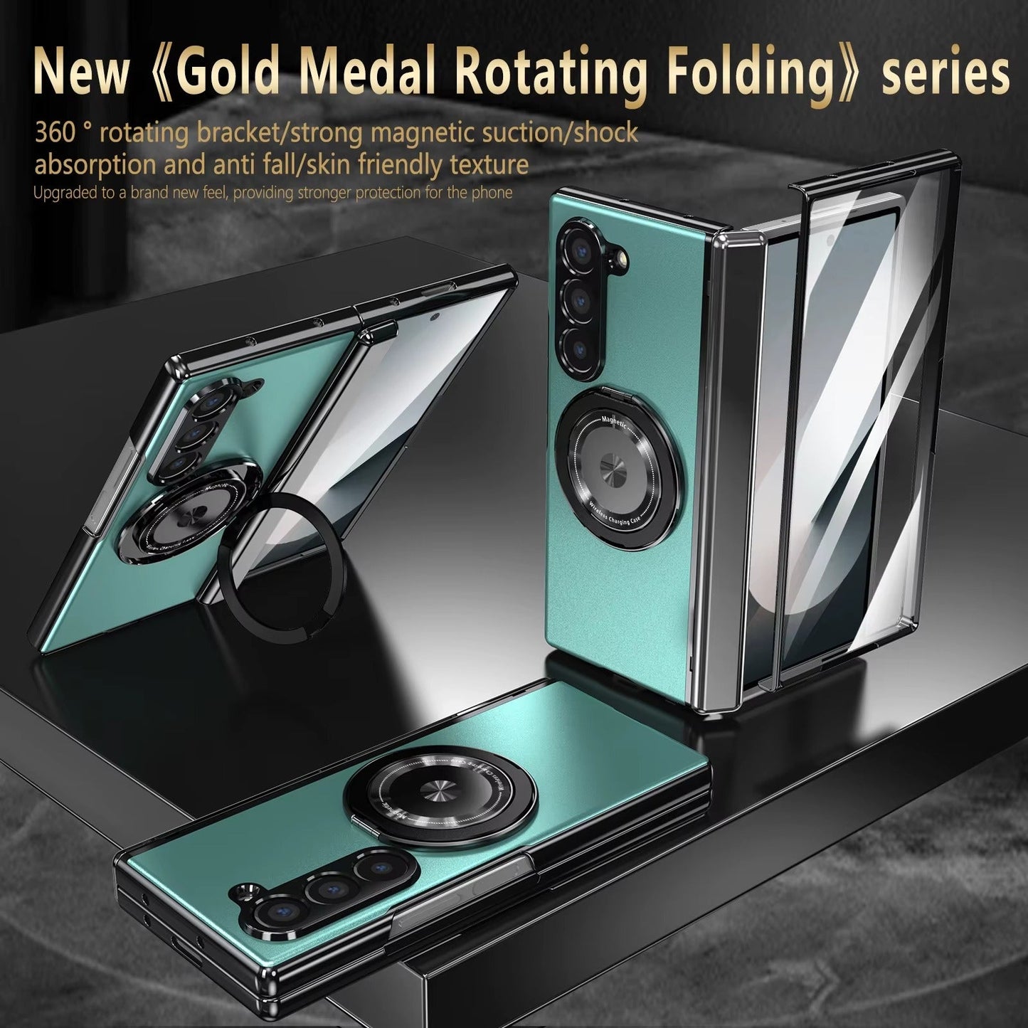 MagRing Fold – 360° Magnetic Ring Case with Full Hinge Protection