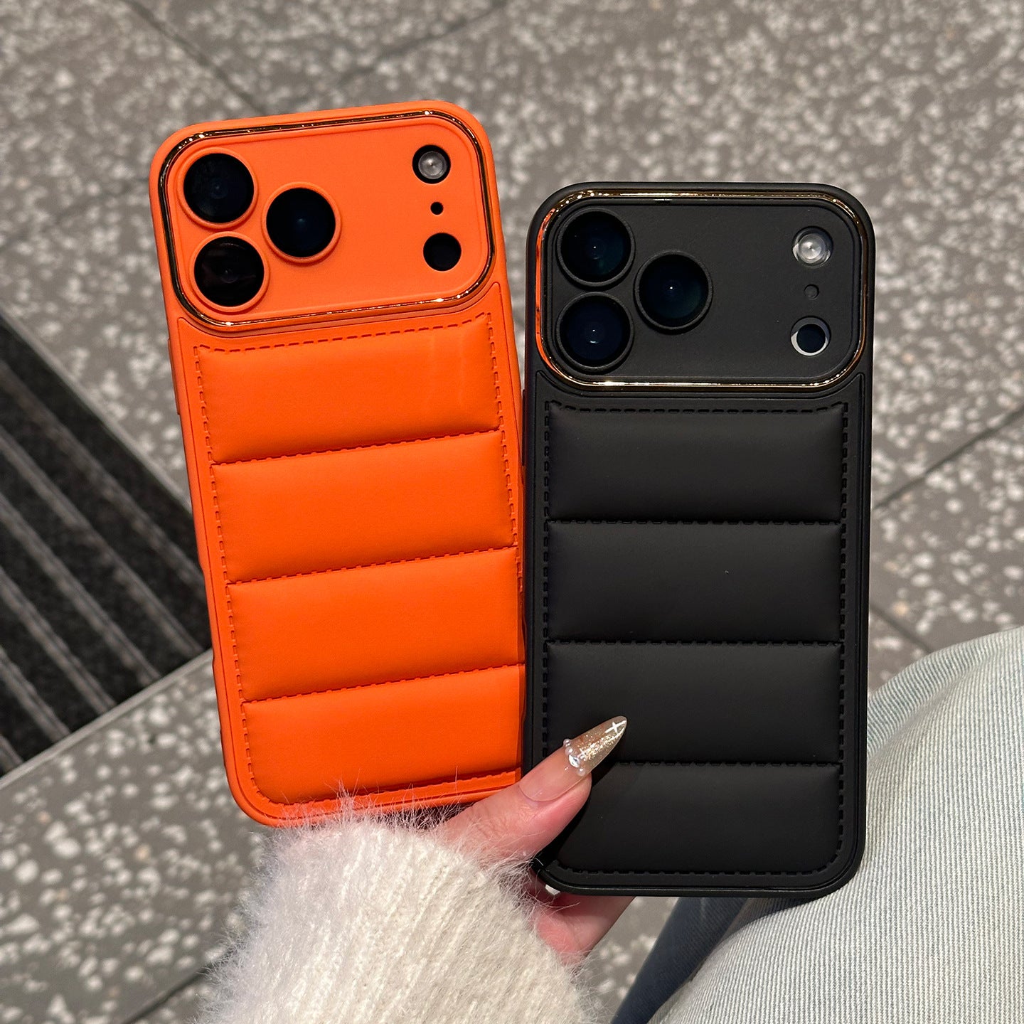 Cross-Border Winter-Applicable down Jacket iPhone Case