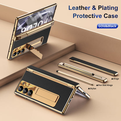 Prestige Z Fold 7, 6, 5, 4 Leather S Pen Bracket Case