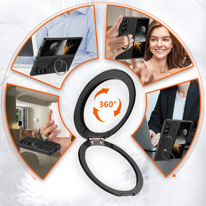 RingGlide Fold 7,6,5 Ultra-Slim Faux Leather MagSafe with  Stand  Case