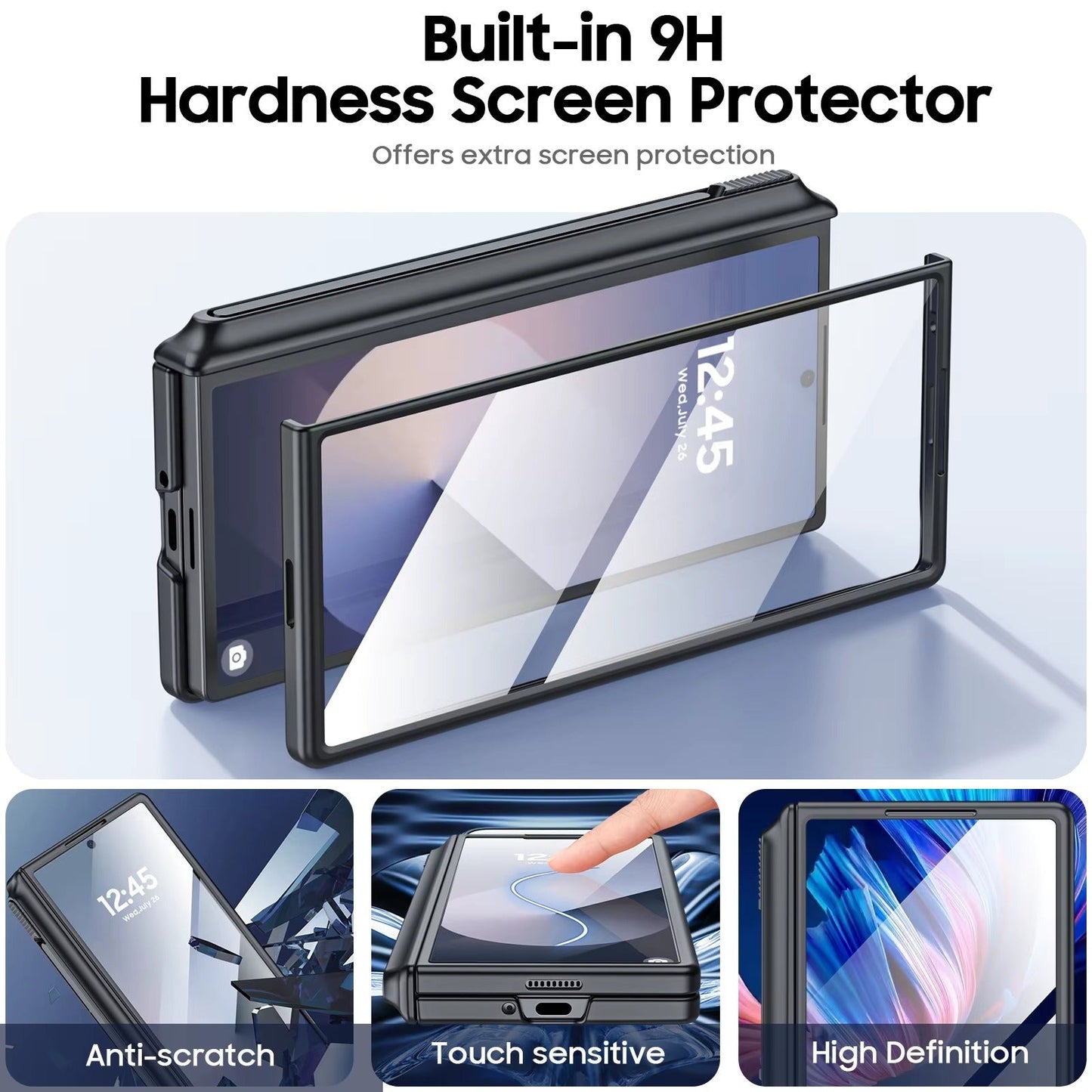 StealthNote Z Fold 7, 6 – Magnetic S Pen Full Protection  Case