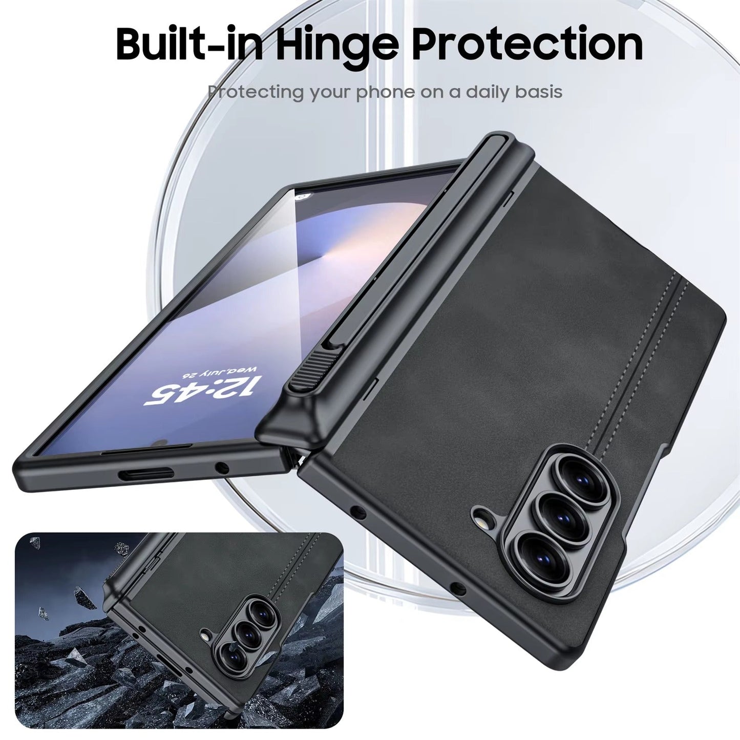 StealthNote Z Fold 7, 6 – Magnetic S Pen Full Protection  Case