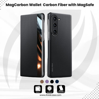 MagCarbon Wallet  Z Fold 7, 6,5,4 - Carbon Fiber with MagSafe  Case