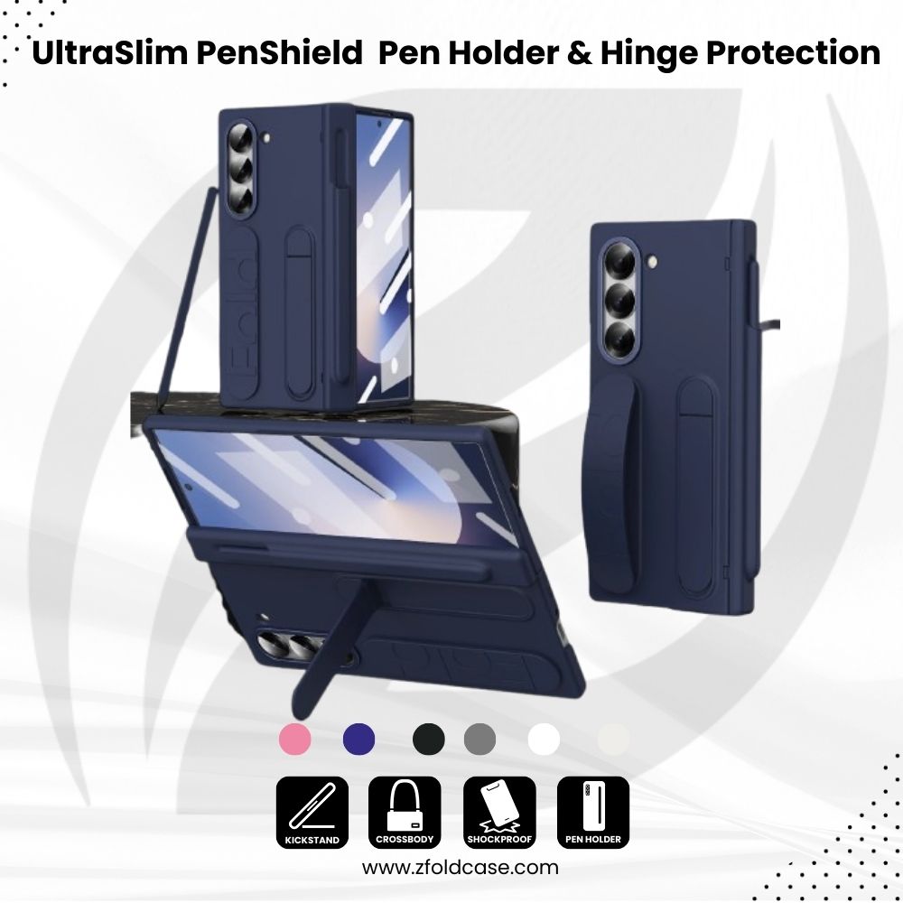 UltraSlim PenShield  Z Fold 7, 6, 5  Pen Holder & Hinge Protection Case