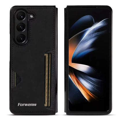 LuxFold Wallet – PU Leather Card Slot Case for Z Fold 7, 6, 5, 4