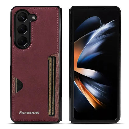 LuxFold Wallet – PU Leather Card Slot Case for Z Fold 7, 6, 5, 4