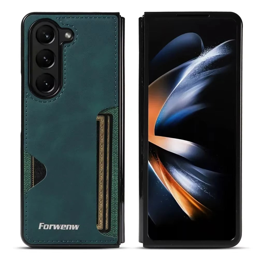 LuxFold Wallet – PU Leather Card Slot Case for Z Fold 7, 6, 5, 4