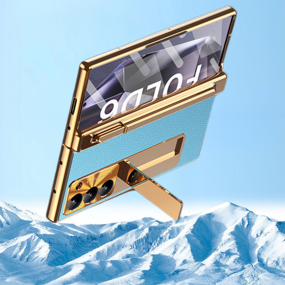 Prestige Z Fold 7, 6, 5, 4 Leather S Pen Bracket Case