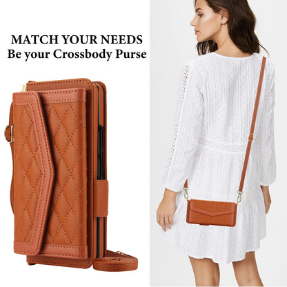 Luxury Card Slot Phone Holder Leather Case for Samsung Galaxy Z Fold Series