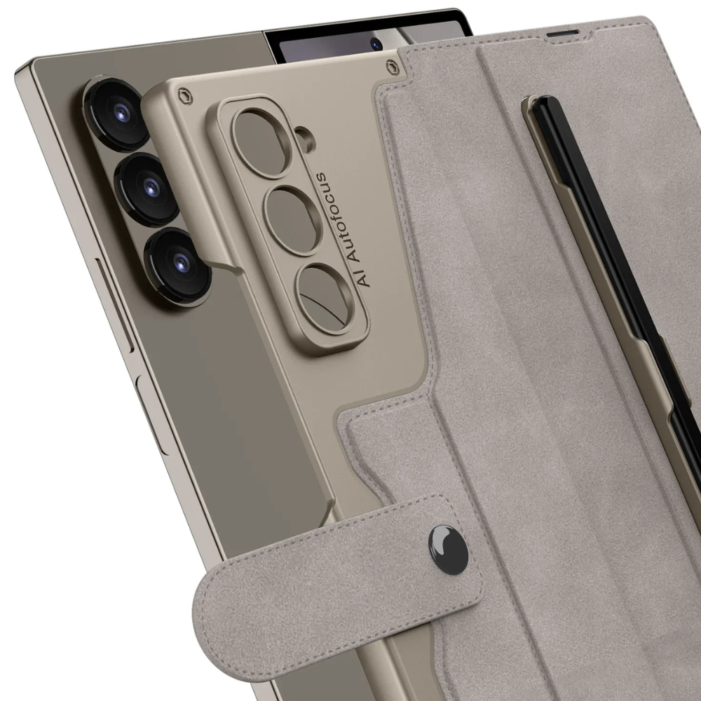 Armor Z Fold 7, 6, 5, 4 Wallet, Pen slot, Leather Case