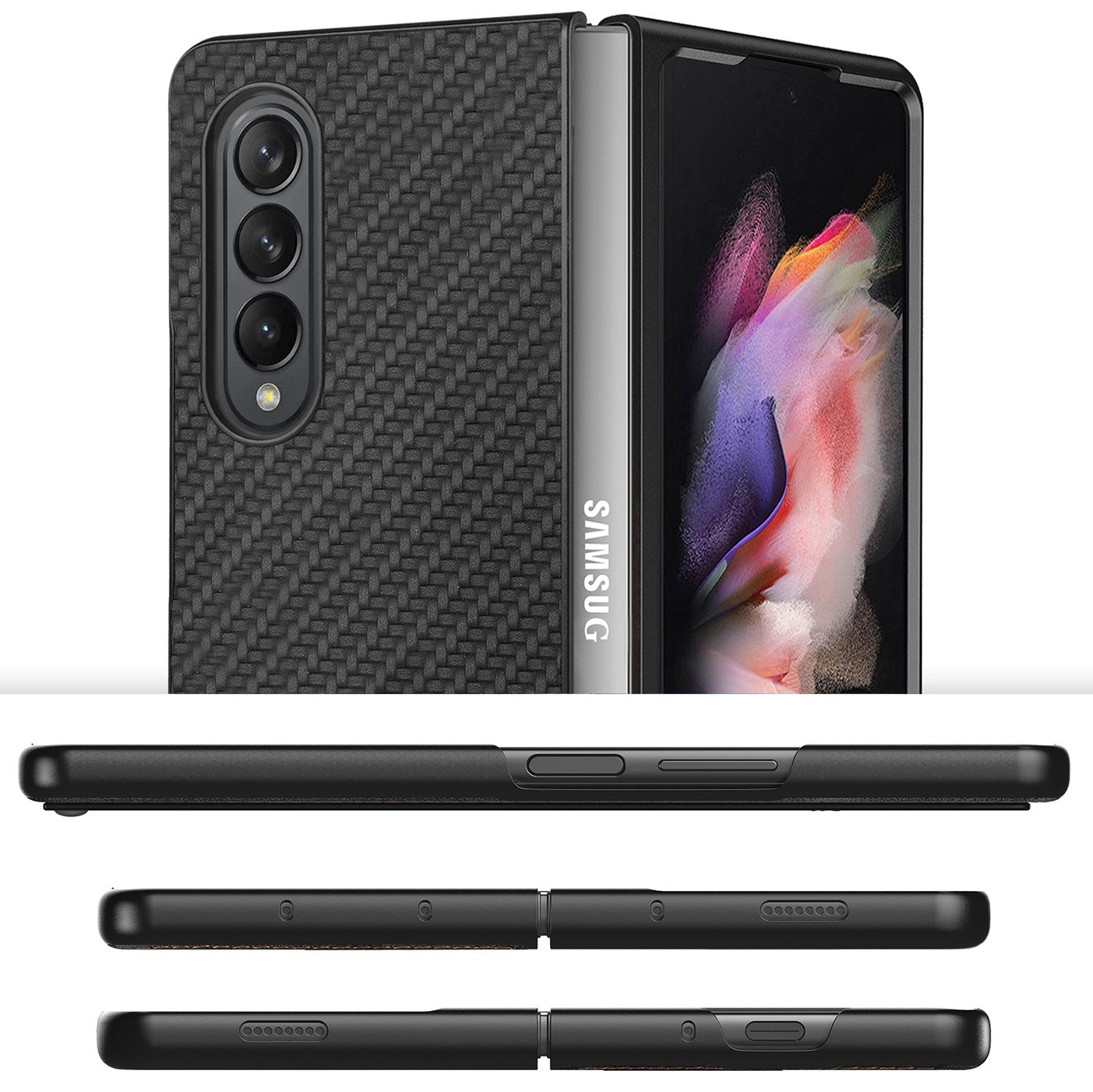 CarbonShield Z Fold 7, 6, 5, 4 Magnetic Carbon Case