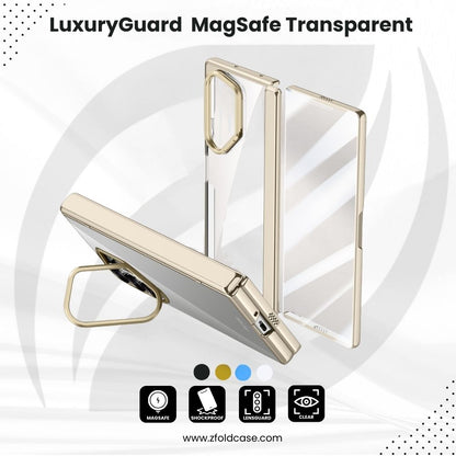 LuxuryGuard Z Fold 7, 6 MagSafe Transparent Case