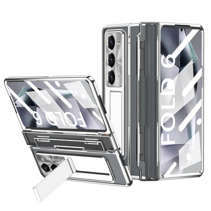 Hinge Z Fold 7, 6, 5, 4 Wireless Transparent Kickstand Case 2.0