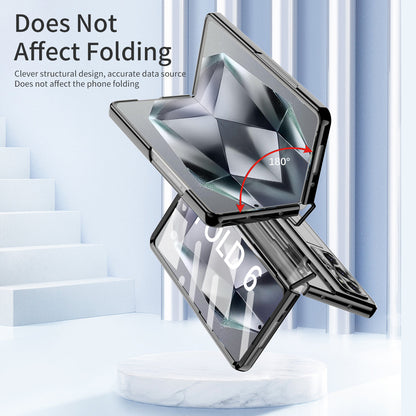 Hinge Z Fold 7, 6, 5, 4 Wireless Transparent Kickstand Case 2.0