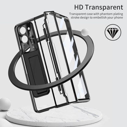 Hinge Z Fold 7, 6, 5, 4 Wireless Transparent Kickstand Case 2.0