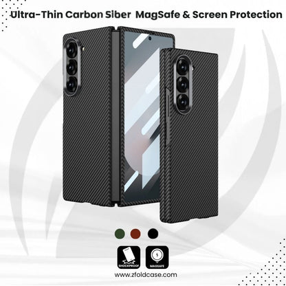 Ultra-Thin Carbon Fiber Z Fold 7, 6,5  MagSafe & Screen Protection Case