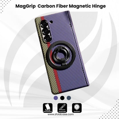 MagGrip Fold –Z Fold 7, 6, 5  Carbon Fiber Magnetic Hinge Case