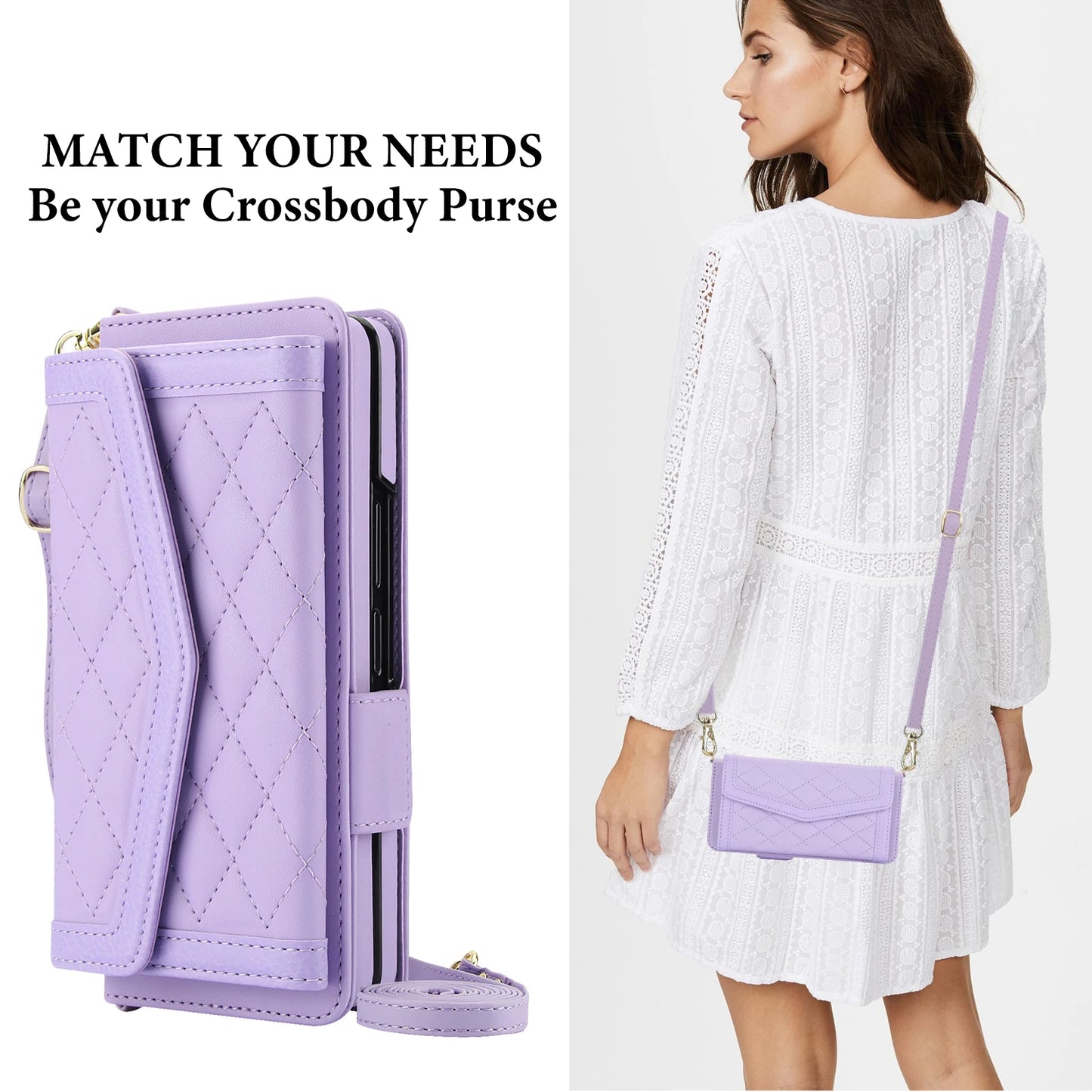 Luxury Card Slot Phone Holder Leather Case for Samsung Galaxy Z Fold Series